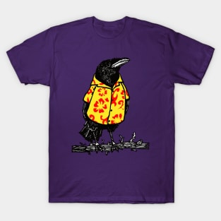 Hawaiian Shirted Crow T-Shirt